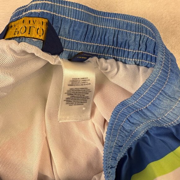 Polo Ralph Lauren Traveler Swim Trunks Watercolor Stripes Mens M Lined - Picture 7 of 9